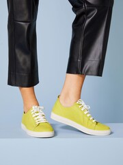 Lime Green Signature Forever Comfort® Leather Raw Cut Trainers - Image 2 of 10