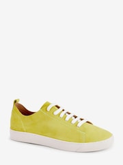 Lime Green Signature Forever Comfort® Leather Raw Cut Trainers - Image 8 of 10