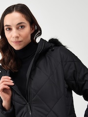 Regatta Black Womens Fritha II Insulated Thermal Parka Jacket - Image 9 of 9