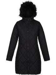 Regatta Black Womens Fritha II Insulated Thermal Parka Jacket - Image 6 of 9