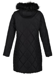 Regatta Black Womens Fritha II Insulated Thermal Parka Jacket - Image 7 of 9
