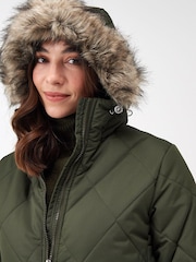 Regatta Green Womens Fritha II Insulated Thermal Parka Jacket - Image 5 of 8