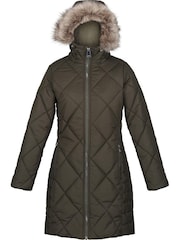 Regatta Green Womens Fritha II Insulated Thermal Parka Jacket - Image 6 of 8