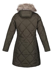Regatta Green Womens Fritha II Insulated Thermal Parka Jacket - Image 7 of 8