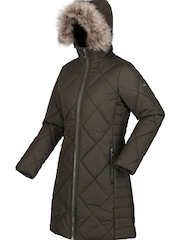 Regatta Green Womens Fritha II Insulated Thermal Parka Jacket - Image 8 of 8