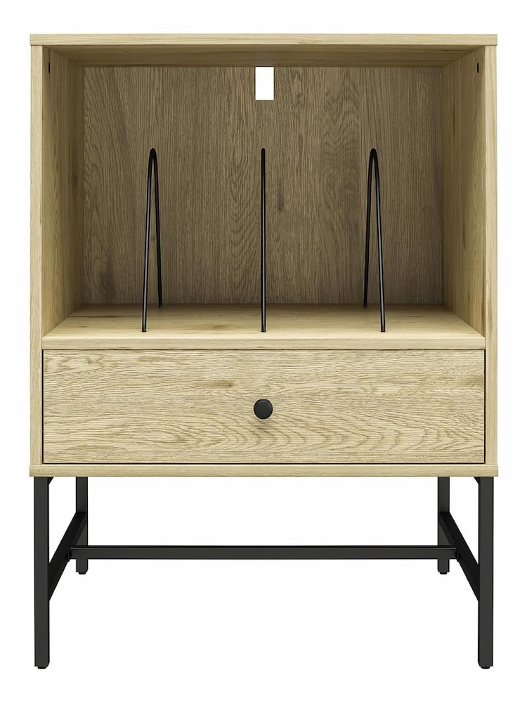 Dorel Home Linseed Oak Europe Tamlin Record Stand - Image 2 of 3