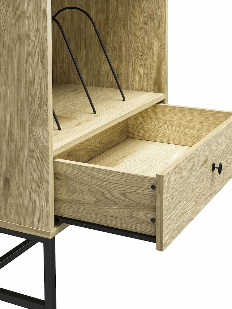 Dorel Home Linseed Oak Europe Tamlin Record Stand - Image 3 of 3