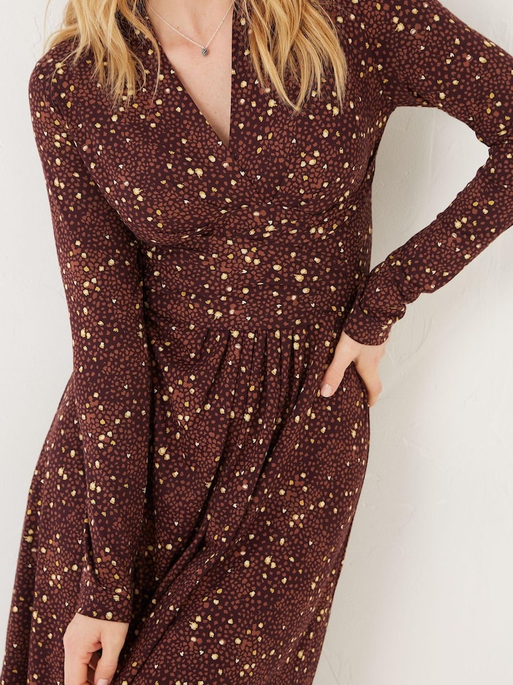 FatFace Purple Delphine Dot Jersey Dress - Image 3 of 3