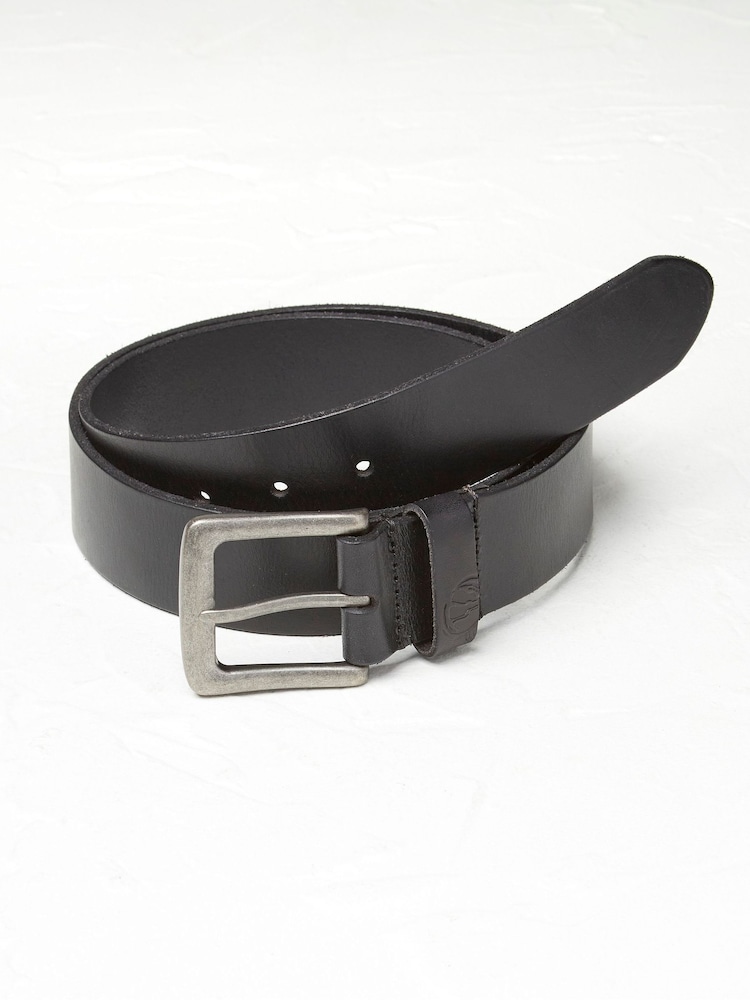 FatFace Black Italian Leather Belt - Image 1 of 2