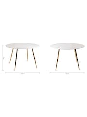 Bentley Designs White Marble Effect Tempered Glass 4 Seater Dining Table - Image 3 of 4