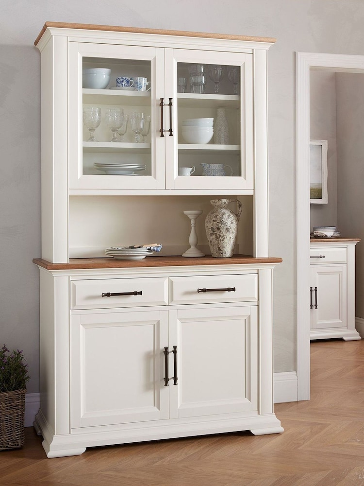 Bentley Designs White Belgrave Glazed Dresser - Image 1 of 4