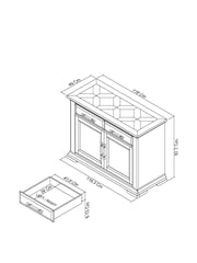 Bentley Designs White Two Tone Sideboards - Image 4 of 4