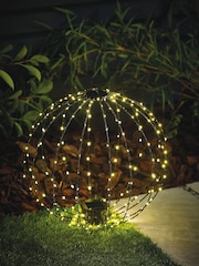 Black Sparkle Ball Solar Light Outdoor Light - Image 3 of 11