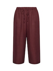 Rojo - Pantalones de conjunto con pernera ancha de Yours Curve - Imagen 5 de 6