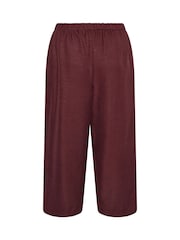 Rojo - Pantalones de conjunto con pernera ancha de Yours Curve - Imagen 6 de 6
