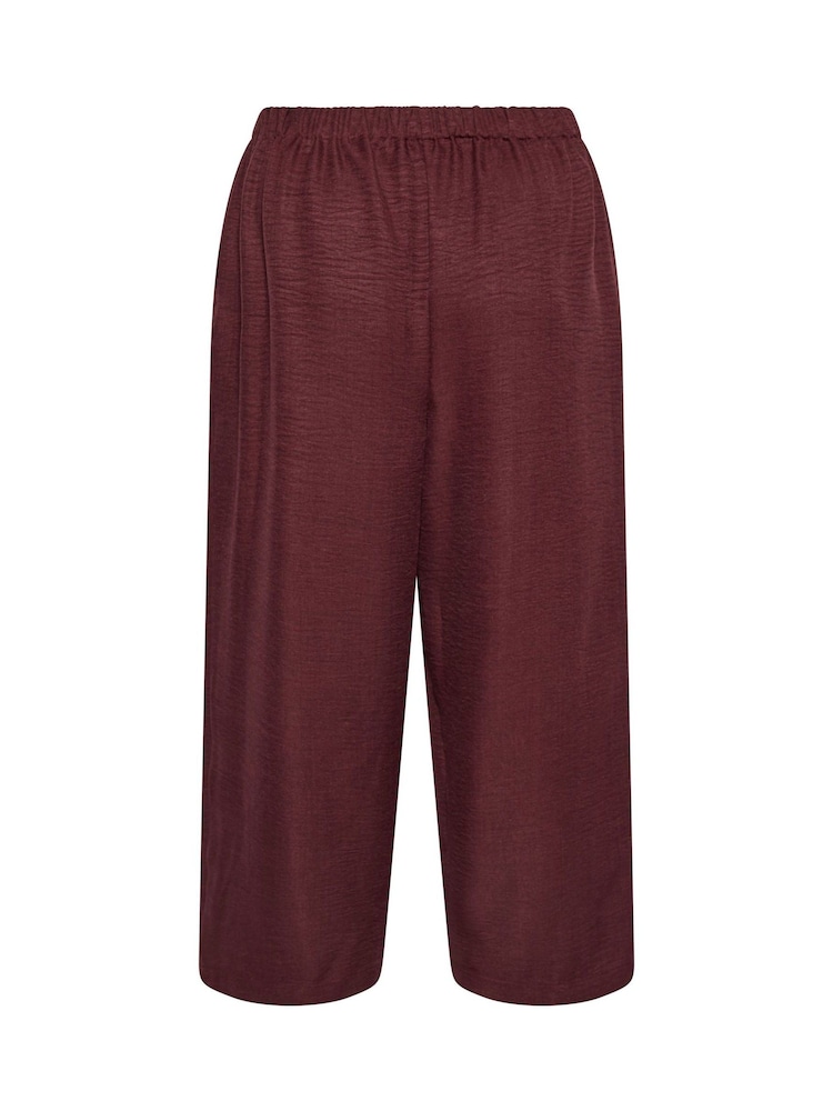 Rojo - Pantalones de conjunto con pernera ancha de Yours Curve - Imagen 6 de 6