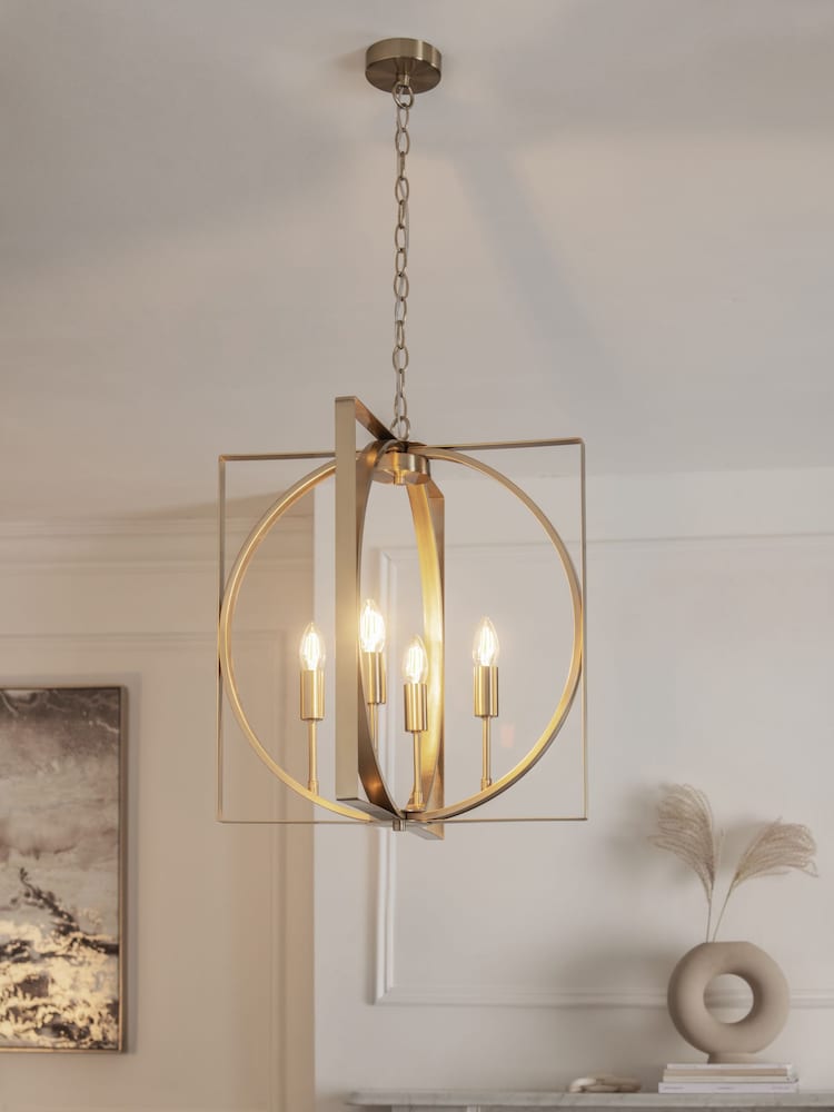 Brass Oxton 4 Light Chandelier Light - Image 1 of 4