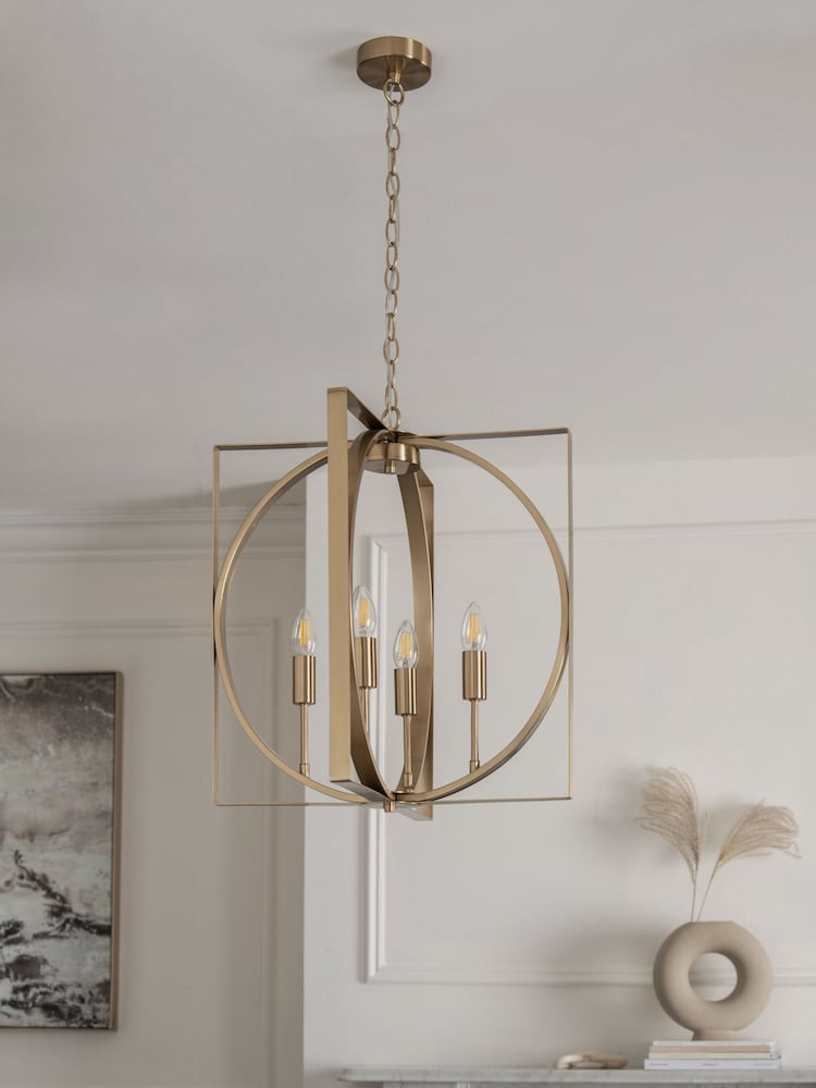 Brass Oxton 4 Light Chandelier Light - Image 2 of 4
