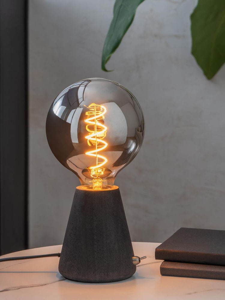 Black Bronx Tapered Wood Table Lamp - Image 1 of 7