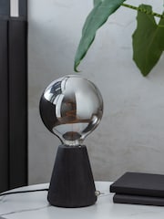 Black Bronx Tapered Wood Table Lamp - Image 2 of 7
