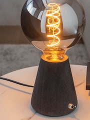 Black Bronx Tapered Wood Table Lamp - Image 3 of 7