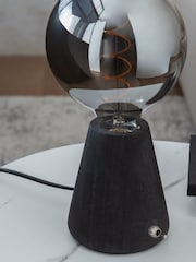 Black Bronx Tapered Wood Table Lamp - Image 4 of 7