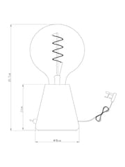 Black Bronx Tapered Wood Table Lamp - Image 5 of 7