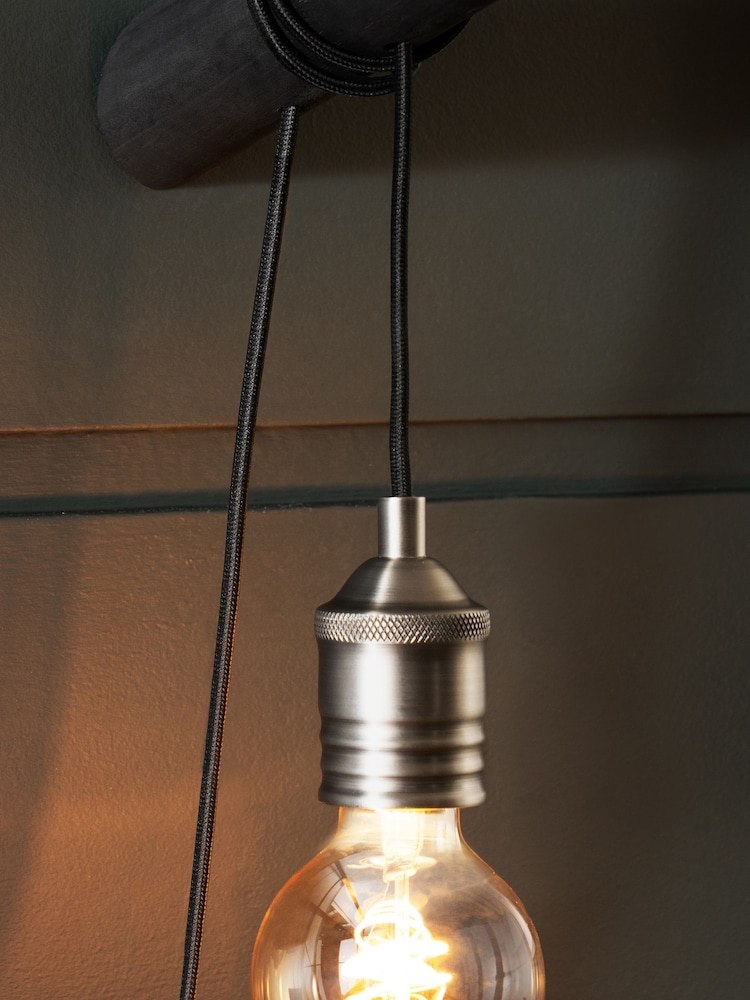 Black Bronx Plug In Wall Light - Image 2 of 5