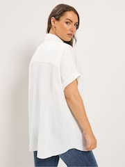 Yours Curve White Grown On Sleeve Shirt - Image 3 of 6