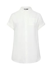 Yours Curve White Grown On Sleeve Shirt - Image 5 of 6