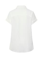 Yours Curve White Grown On Sleeve Shirt - Image 6 of 6