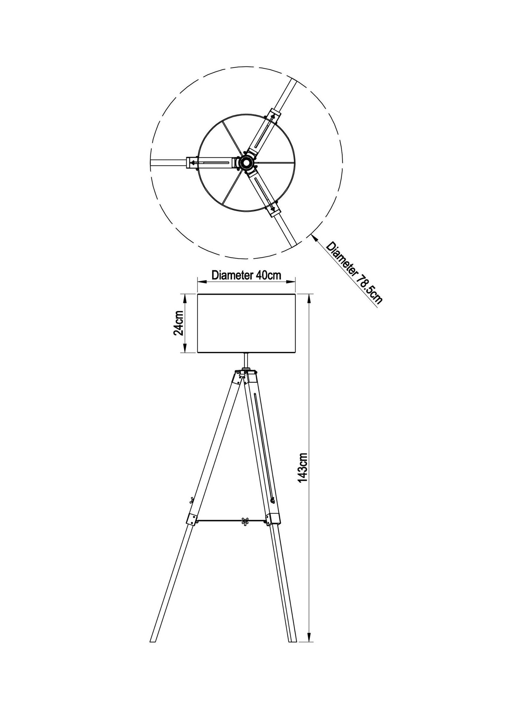 Buy Black Bronx Wood Tripod Floor Lamp from the Next UK online shop