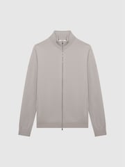 Reiss Stone Hampshire Merino Wool Funnel-Neck Cardigan - Image 2 of 7