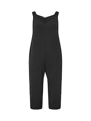 Yours Curve Black Full Length Loose Dungarees - Image 5 of 6
