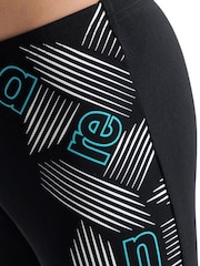 Arena Boys Black Swim Jammer Graphic Swim Shorts - Image 7 of 7