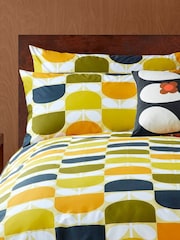 Orla Kiely Yellow Block Stem Pillowcases 2 Pack - Image 1 of 2