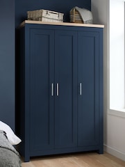 Birlea Navy Blue Highgate Tripe Wardrobe - Image 1 of 7