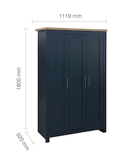 Birlea Navy Blue Highgate Tripe Wardrobe - Image 7 of 7
