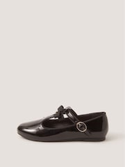 Monsoon Black Bow Patent Mary Jane School Shoes - Image 2 of 3