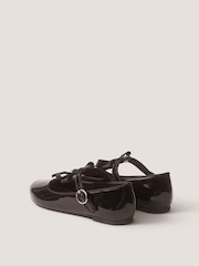 Monsoon Black Bow Patent Mary Jane School Shoes - Image 3 of 3