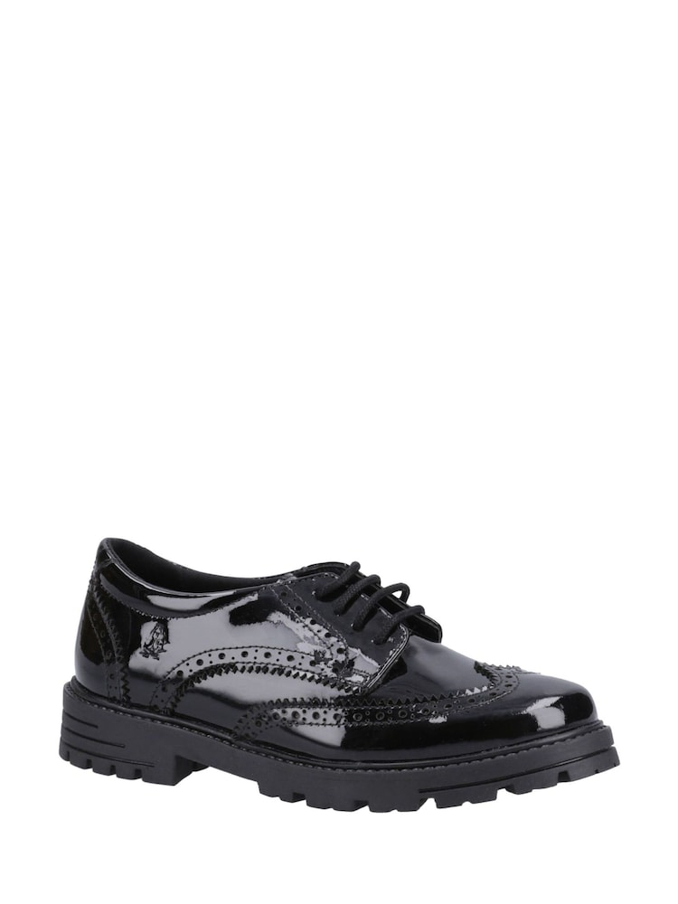 Hush Puppies Black Maxine Patent Senior School Shoes - Image 1 of 4