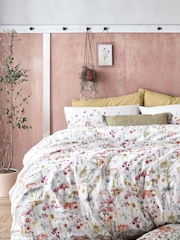 Voyage White Ilinizas 100% Cotton Duvet Cover and Pillowcase Set - Image 1 of 4