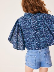 Blue Angel Sleeves Tie Front Blouse (3-16yrs) - Image 2 of 6