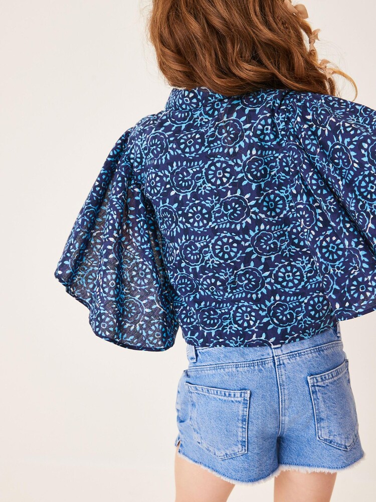 Blue Angel Sleeves Tie Front Blouse (3-16yrs) - Image 2 of 6