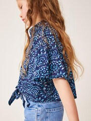 Blue Angel Sleeves Tie Front Blouse (3-16yrs) - Image 4 of 6