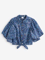 Blue Angel Sleeves Tie Front Blouse (3-16yrs) - Image 5 of 6