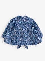 Blue Angel Sleeves Tie Front Blouse (3-16yrs) - Image 6 of 6