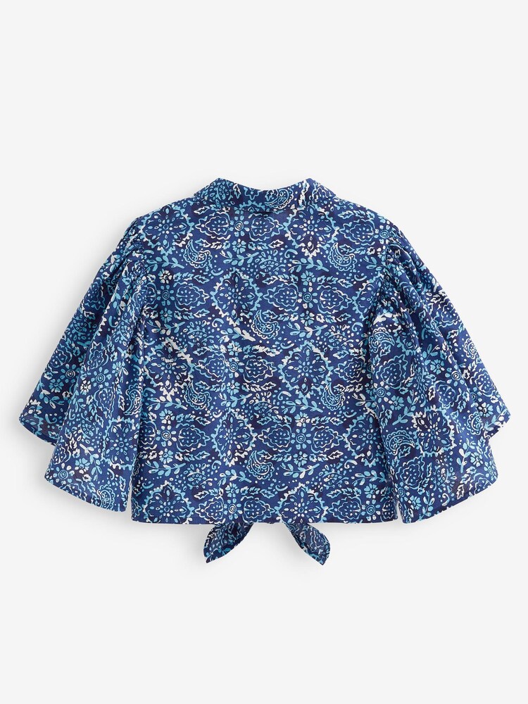 Blue Angel Sleeves Tie Front Blouse (3-16yrs) - Image 6 of 6