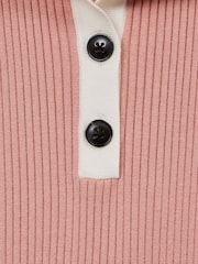Reiss Pink Malani Junior Colourblock Knitted Dress - Image 6 of 6