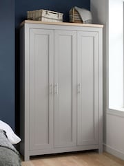 Birlea Grey Highgate Tripe Wardrobe - Image 1 of 7